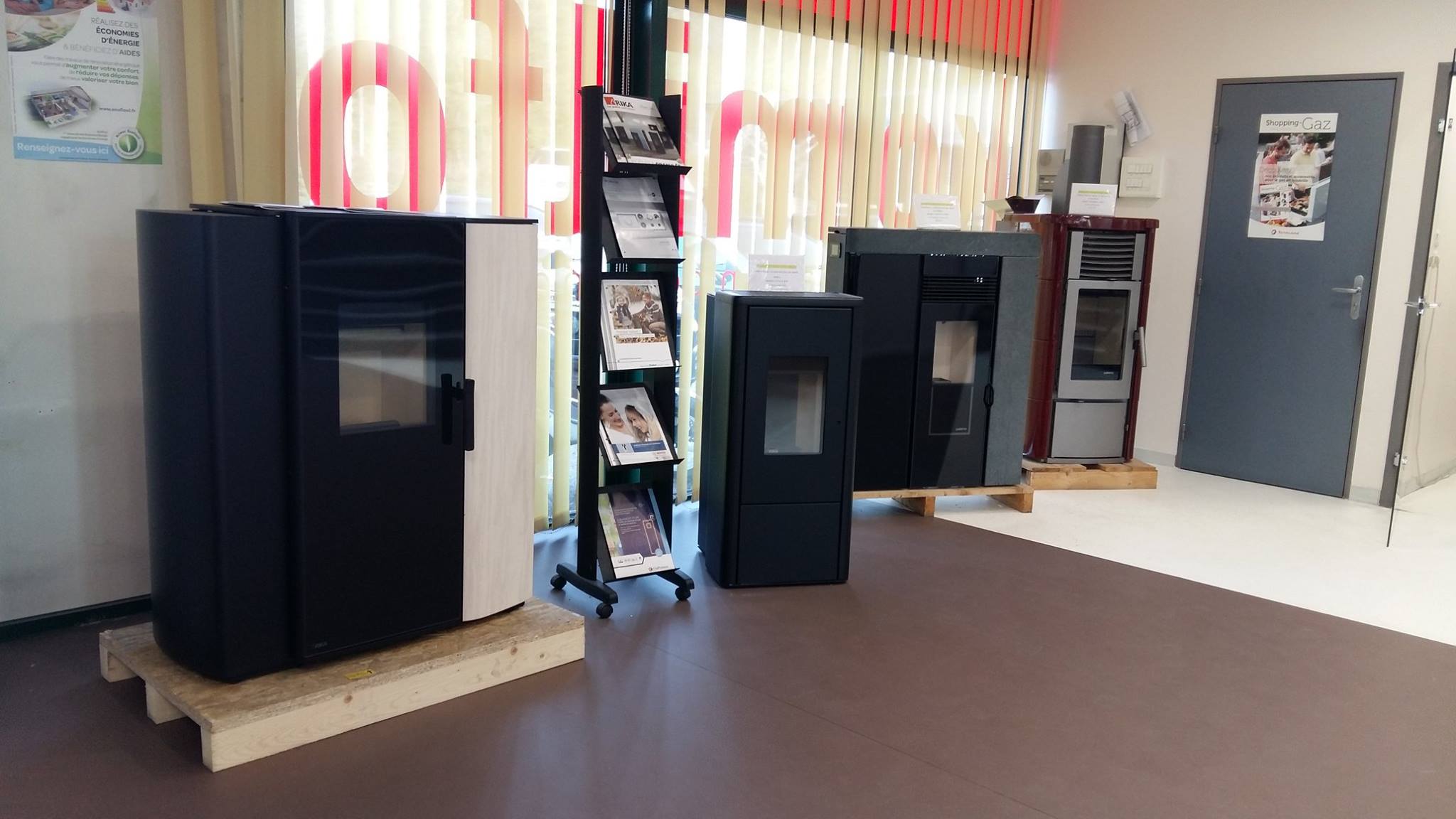 Showroom de poêles à granulés et chaudières